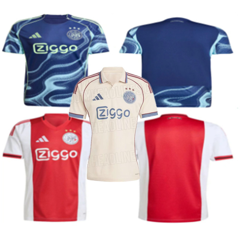 Fan version Size S-4XL  2025 2026 Ajax jersey adult football shirt children's wear soccer jersey Football jersey 2025 Ajax soccer jersey