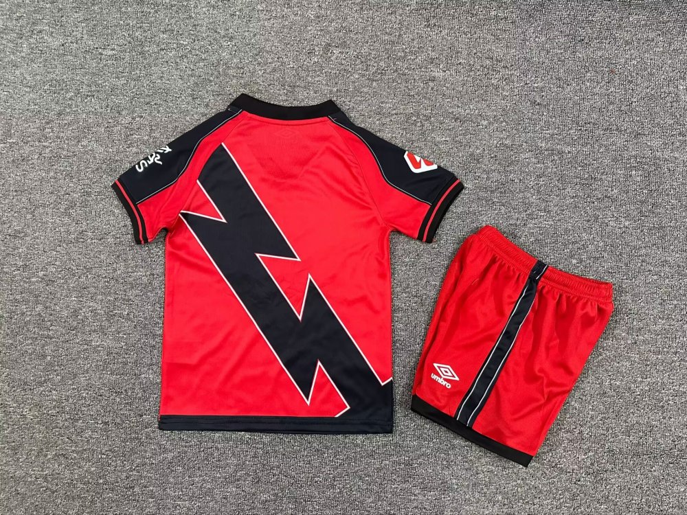 + socks Adult + kids Kit 2025 2026 Rayo Vallecano jersey adult football shirt children's wear soccer jersey Balecano Football jersey 2025 Rayo vallecano soccer jersey kids + Adult kit children