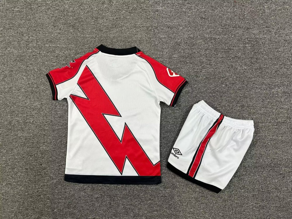 + socks Adult + kids Kit 2025 2026 Rayo Vallecano jersey adult football shirt children's wear soccer jersey Balecano Football jersey 2025 Rayo vallecano soccer jersey kids + Adult kit children