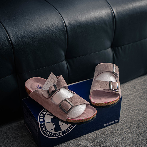 Size 35-45 【BK】Birkenstock Boenkobken Double-Tie Sandals and Slippers - Smoke Purple - A must-have summer sandal from the star-studded Birkenstock collection. Produced by a leading footwear manufacturer. A popular and essential summer bestseller with a su