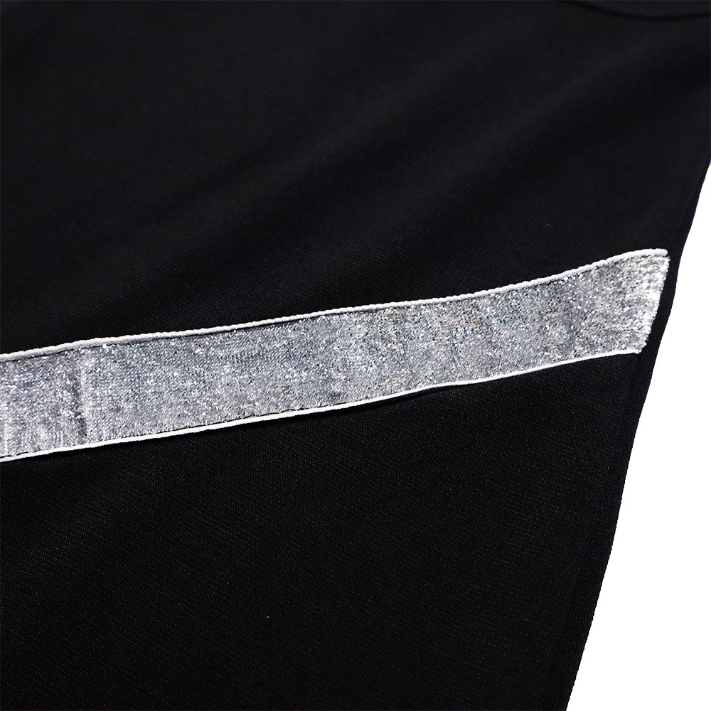 2024 Summer New Short Sleeve Package Hip Tight Temperament Tongle Split Bright Edge Foreign Trade Dresses
