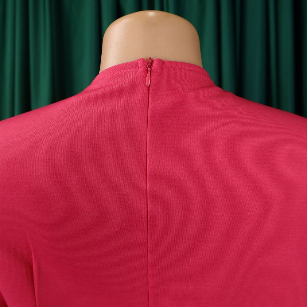 Women's new style Tongle solid color hip-hugging professional pencil skirt African dress