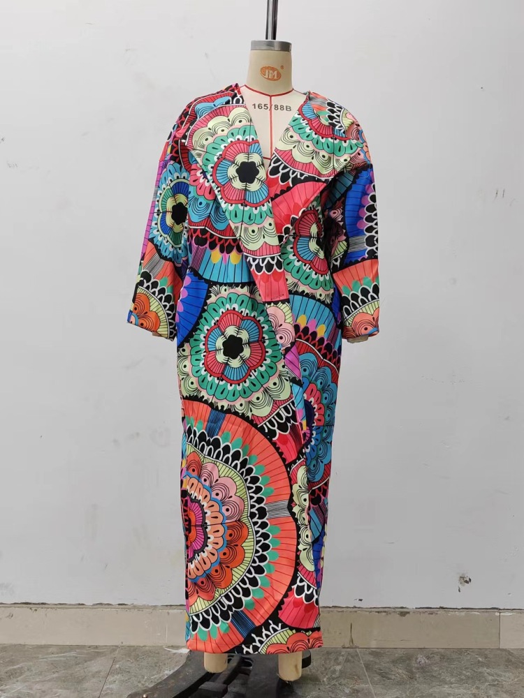 2024 fall and winter new women's fashion loose and ankle printed tweed jacket coat printed