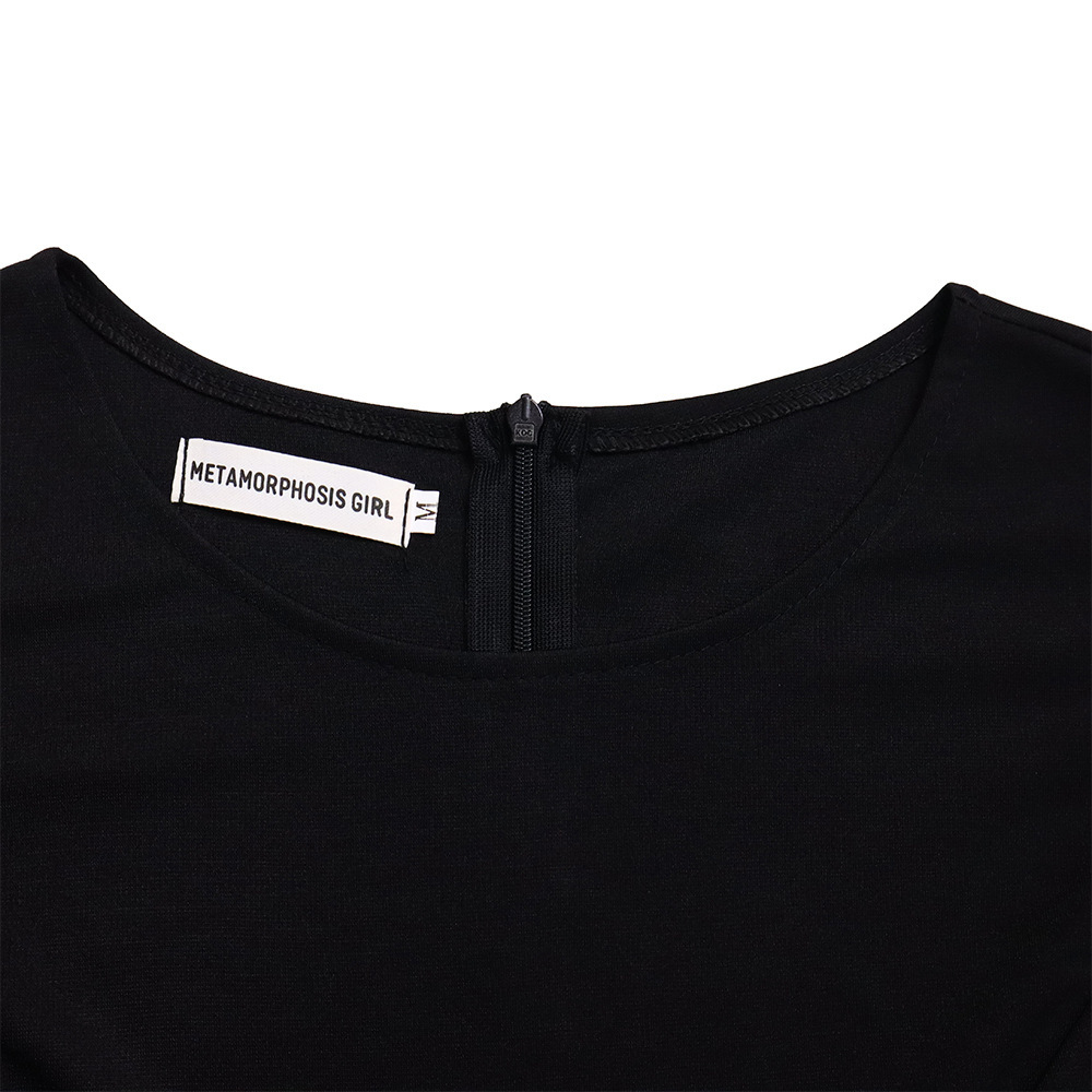 2024 Summer New Short Sleeve Package Hip Tight Temperament Tongle Split Bright Edge Foreign Trade Dresses