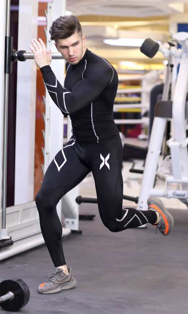 New men's sports leggings, running fitness pants, casual fitness pants