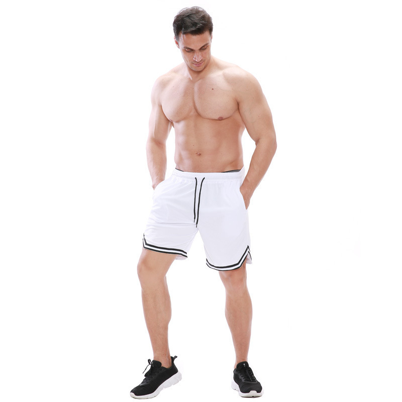 Summer new style spliced men's fitness basketball shorts, youth student sports and leisure five-point shorts for men