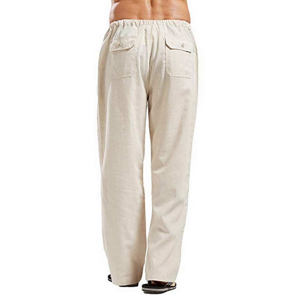 Loose linen trousers for men