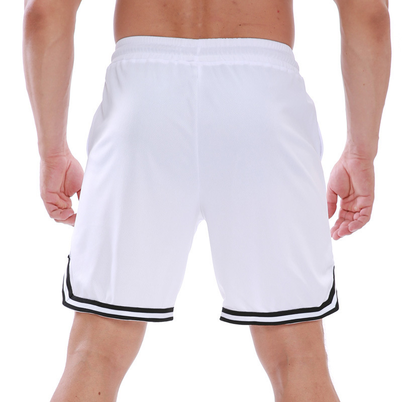 Summer new style spliced men's fitness basketball shorts, youth student sports and leisure five-point shorts for men