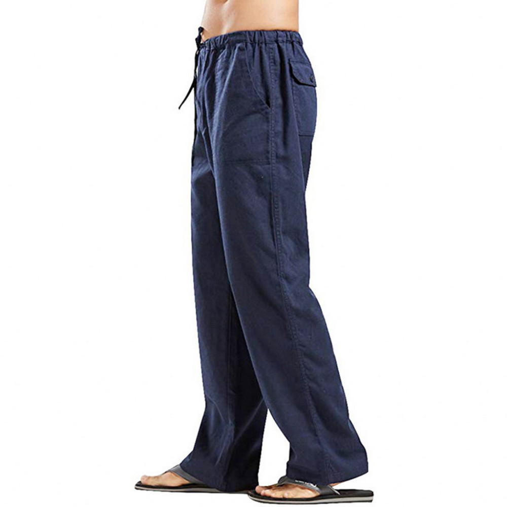 Loose-fitting linen pants for men