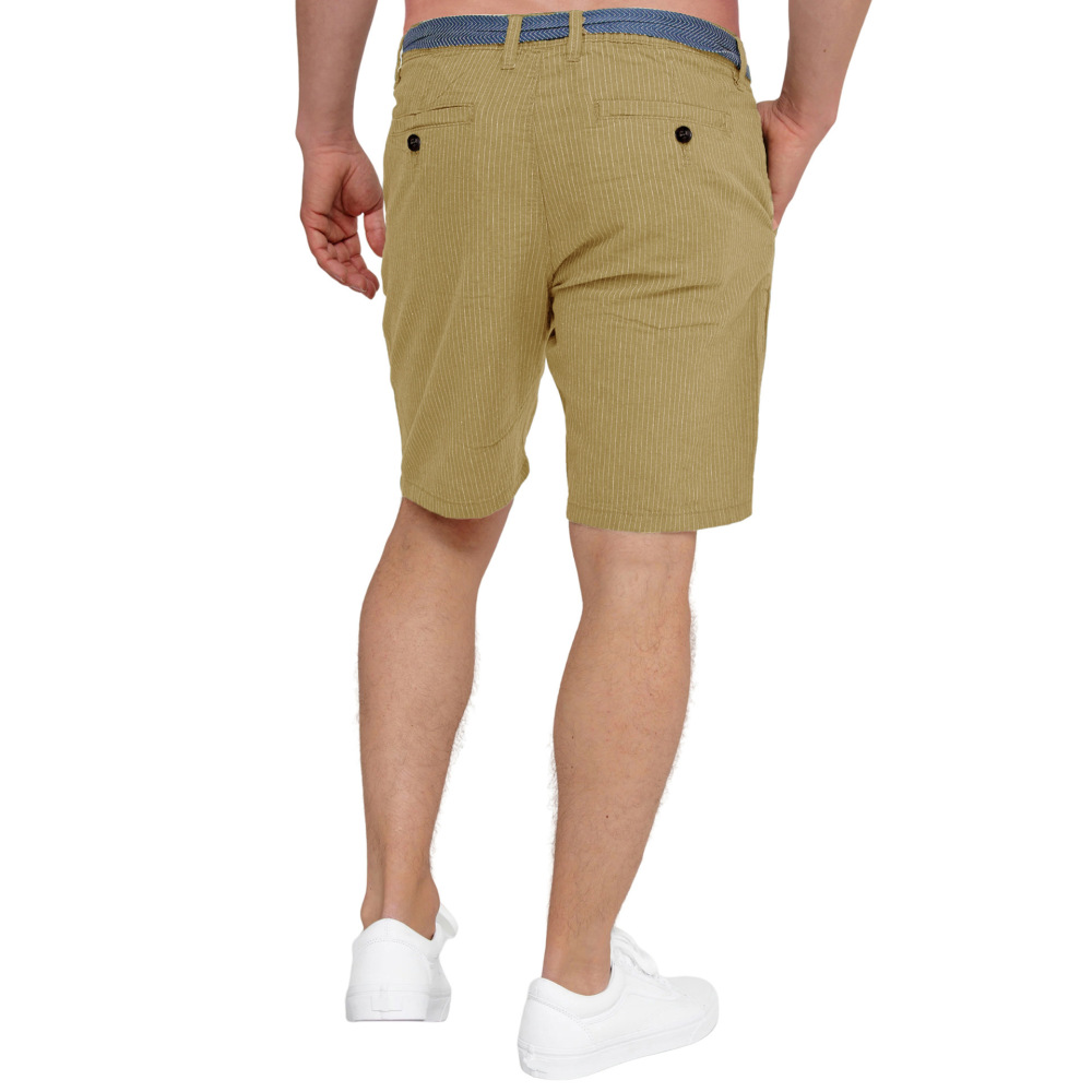 Large size vertical striped casual shorts Amazon independent men's loose cotton suit shorts