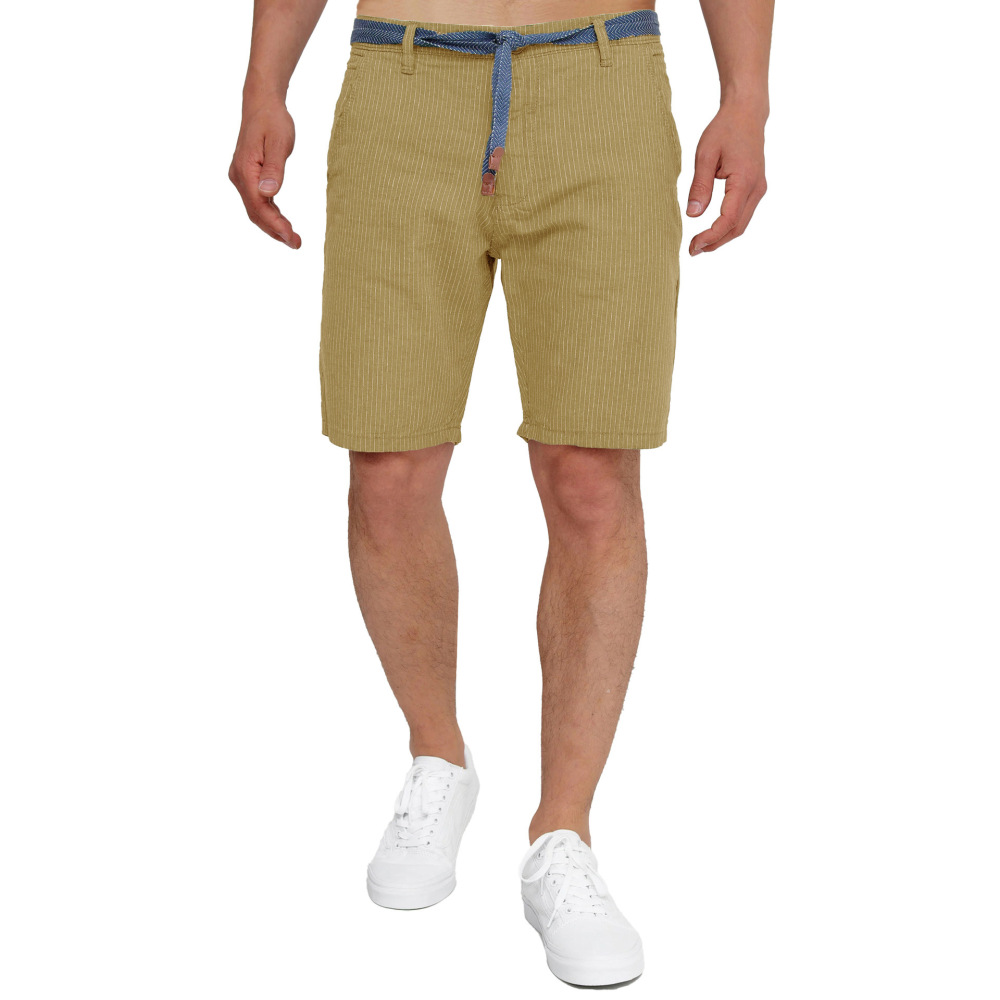 Large size vertical striped casual shorts Amazon independent men's loose cotton suit shorts