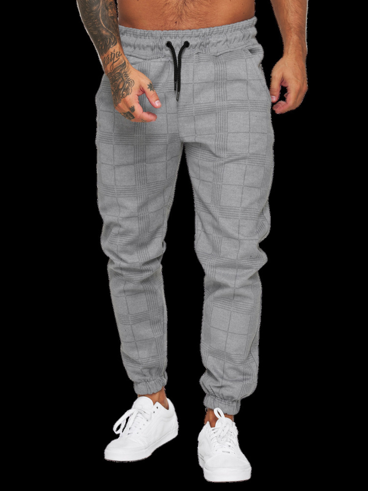 Checkered 3D digital printed sports casual pants fitness leggings pants