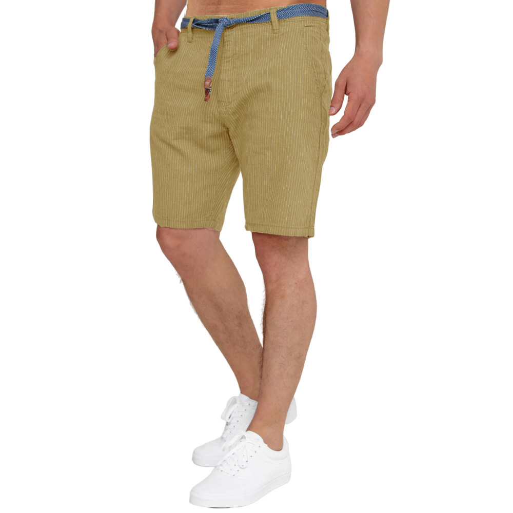 Large size vertical striped casual shorts Amazon independent men's loose cotton suit shorts
