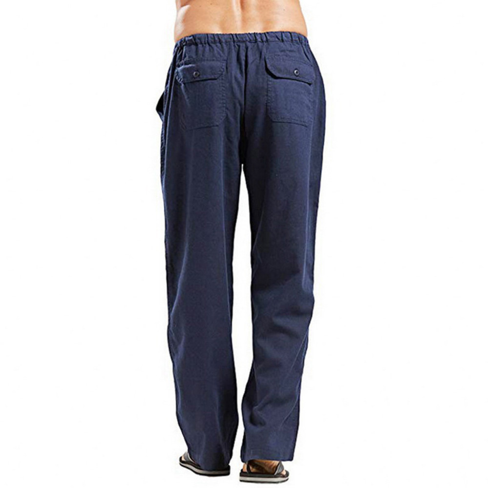 Loose-fitting linen pants for men