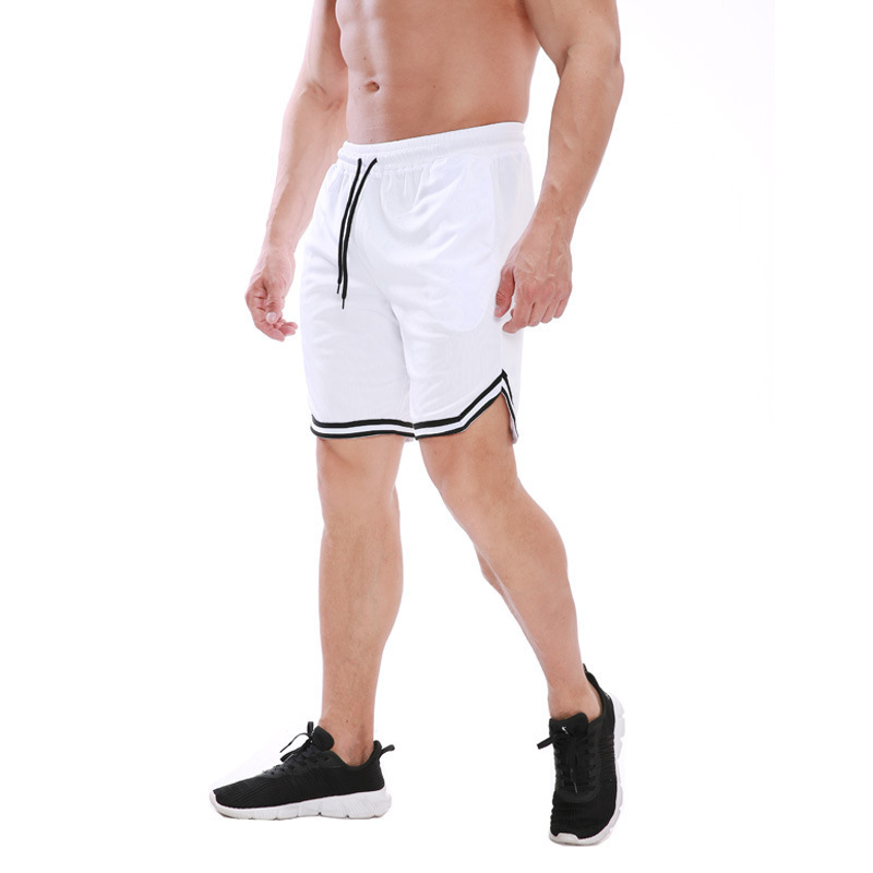 Summer new style spliced men's fitness basketball shorts, youth student sports and leisure five-point shorts for men