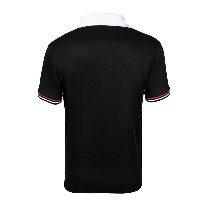 New POLO shirt men's lapel top color matching fashion large size men's T-shirt
