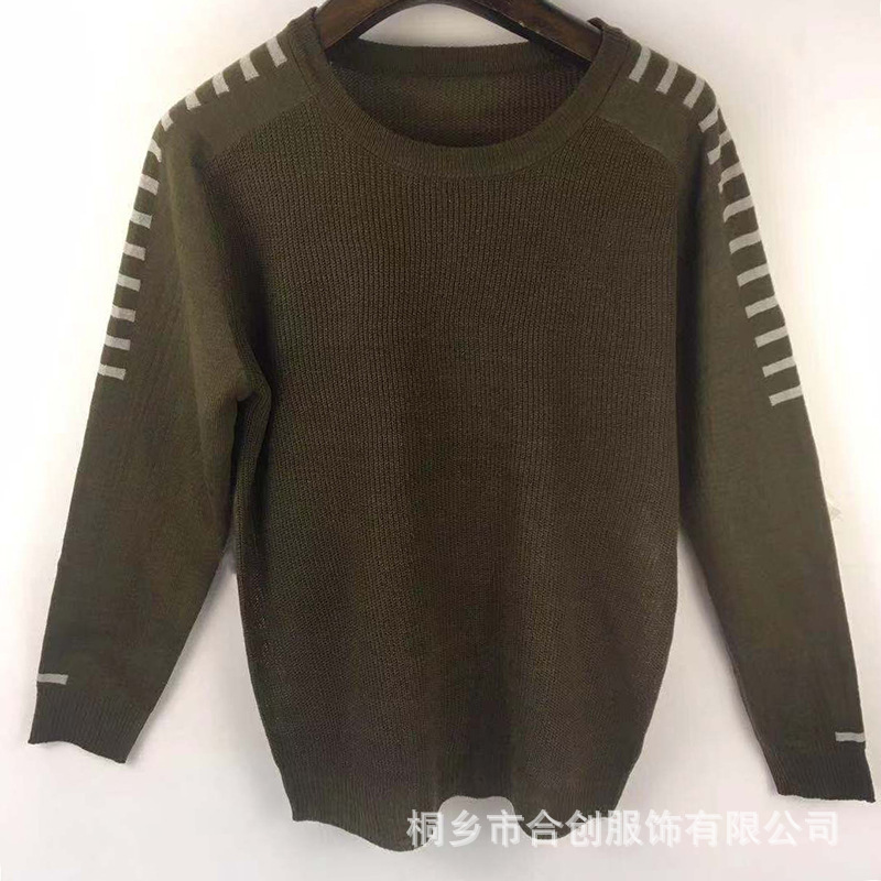 2024 Sweater European and American Autumn and Winter Men's Slim Long Sleeve Round Neck Knitted Tops Plus Size Men's Clothing