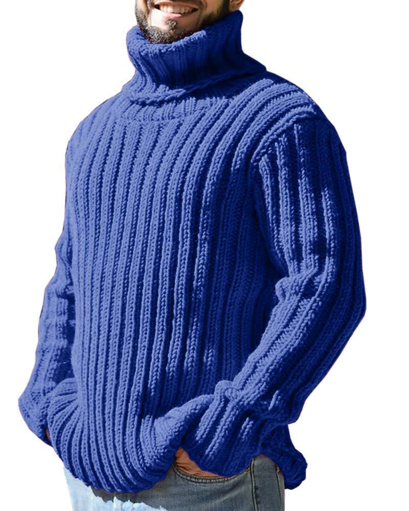 Turtleneck sweater men's solid color slim knitted top 2024 autumn and winter new sweater fashion men's clothing