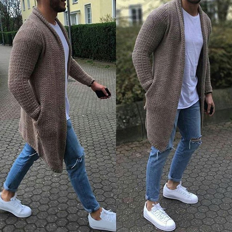 Sweater Men 2024 Fashion Sweater Long Sleeve Large Size Cardigan Sweater