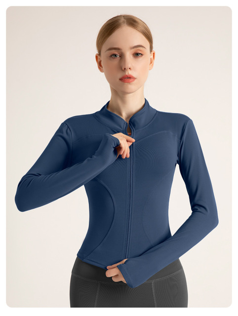 Long Sleeve Sports Jacket Women Zip Fitness Yoga Shirt Winter Warm Gym Top Activewear Running Coats Workout Clothes For Cycling