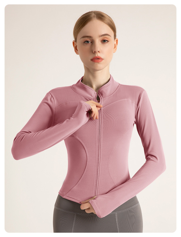Long Sleeve Sports Jacket Women Zip Fitness Yoga Shirt Winter Warm Gym Top Activewear Running Coats Workout Clothes For Cycling