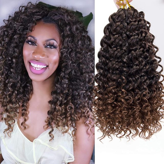 Bella Afro Kinky Curly Synthetic Hair 6 Bundles With 1Closure 7pcs/Lot Ombre Color 16-20 inch Kinky Curly Bundles Hair Extension