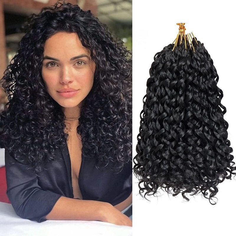 Bella Afro Kinky Curly Synthetic Hair 6 Bundles With 1Closure 7pcs/Lot Ombre Color 16-20 inch Kinky Curly Bundles Hair Extension