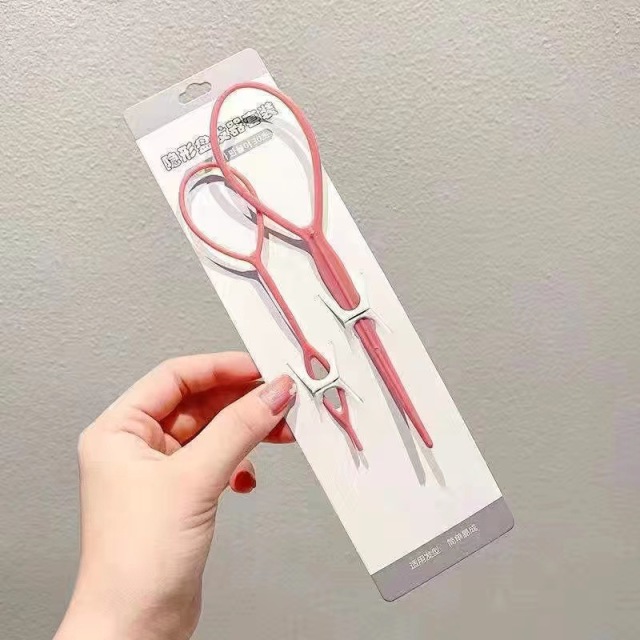 4pcs Hair Tail Tools Set with French Braid Tool Loop Rat Tail Comb Pin Braiding