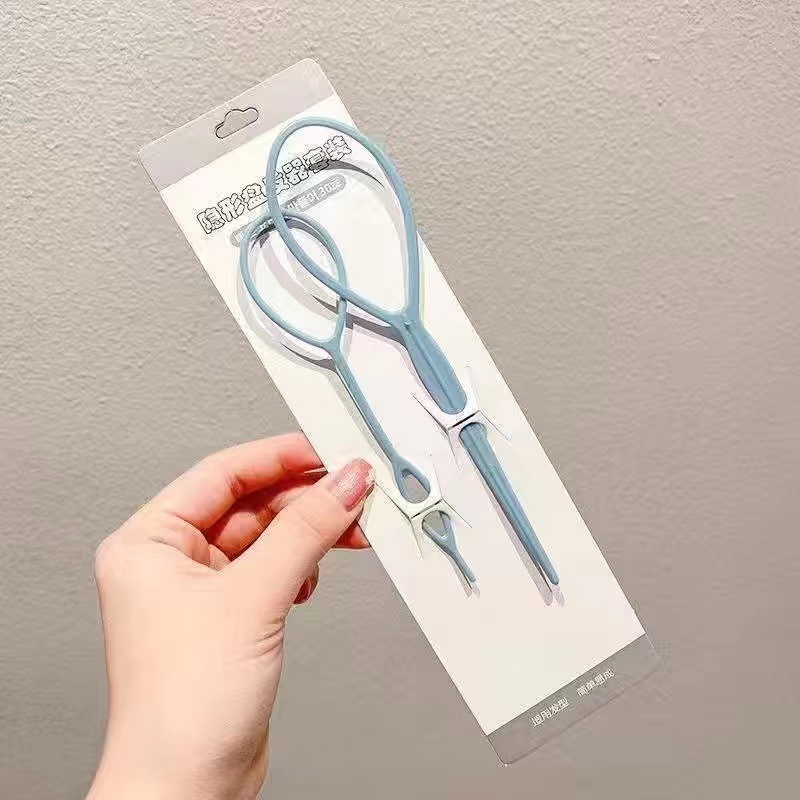 4pcs Hair Tail Tools Set with French Braid Tool Loop Rat Tail Comb Pin Braiding