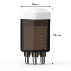 Hexagonal 6-pin liquid outlet transparent gray