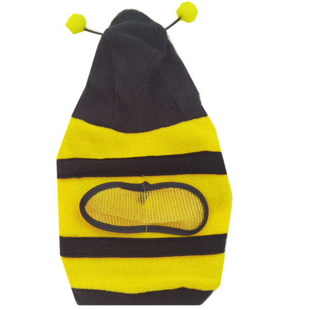 Bee Pet Puppy Coat Apparel Outfit Fleece Clothes Dog Cat Hoodie Fancy Costume  Halloween Cosplay Sweater Dog Hoodies