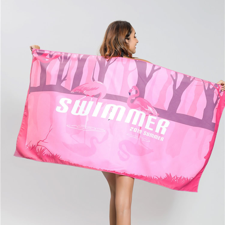 HiTurbo Microfiber Blanket Quick Drying Beach Towels, Oversized 35*71in Printing Towel, Super Absorbent Pool Towel Blanket, Bohe