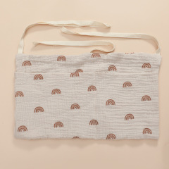 Baby Bed Hanging Storage Bags Cotton Newborn Crib Organizer Toy Diaper Pocket for Crib Bedding Set Accessories Nappy Store Bags