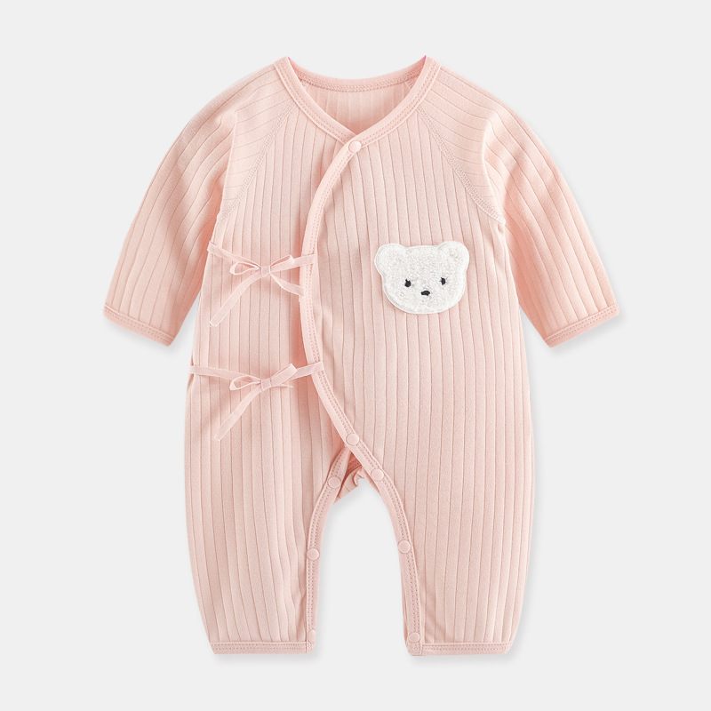 Cartoon Bear Baby Romper Spring Summer Long Sleeve Clothes Soft Pure Cotton Newborn Bodysuit Infant Jumpsuit One Piece Outfits
