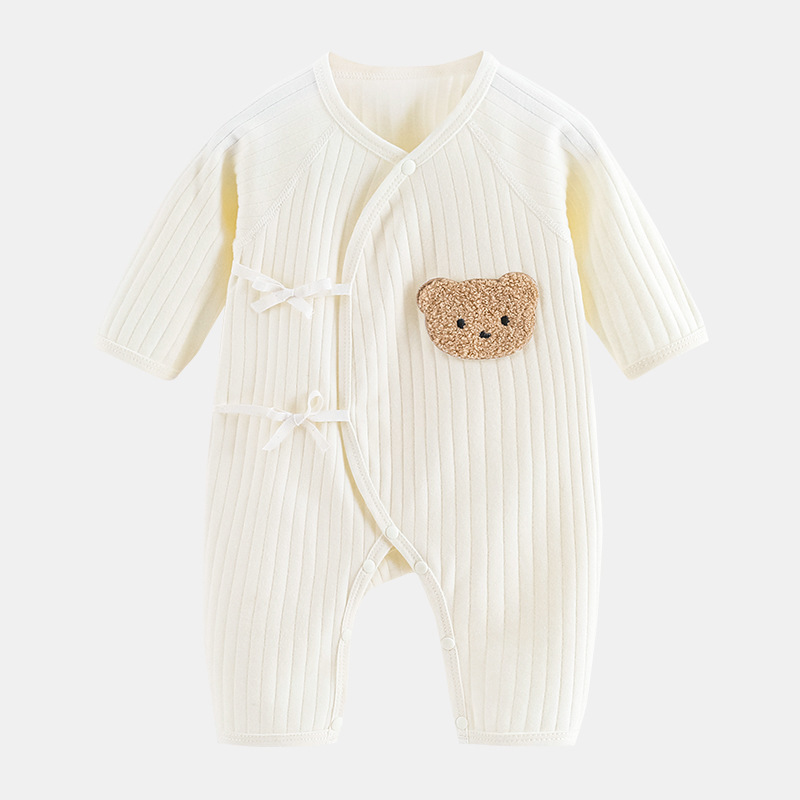 Cartoon Bear Baby Romper Spring Summer Long Sleeve Clothes Soft Pure Cotton Newborn Bodysuit Infant Jumpsuit One Piece Outfits