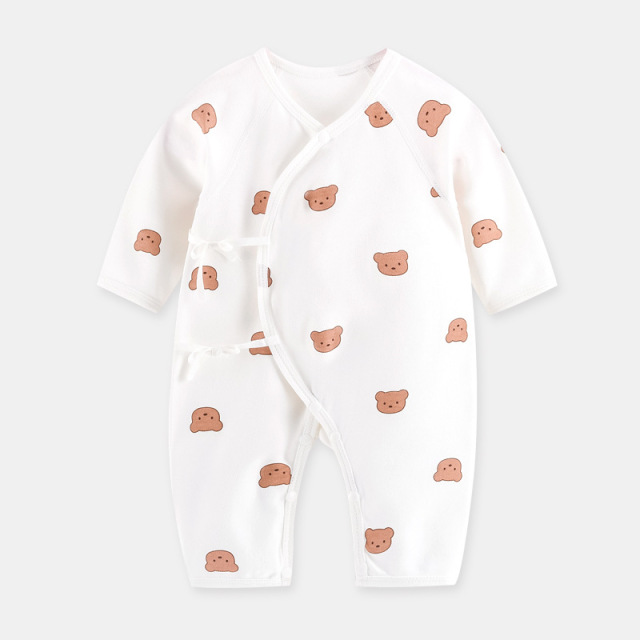 Cartoon Bear Baby Romper Spring Summer Long Sleeve Clothes Soft Pure Cotton Newborn Bodysuit Infant Jumpsuit One Piece Outfits