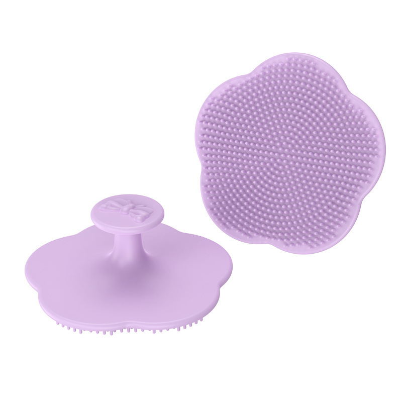 1Pc Baby Bath Brush Cute Infant Fetal Head Fat Cleaning Silicone Brush Newborn Soft Hair Comb Head Massager Baby Care Accessorie