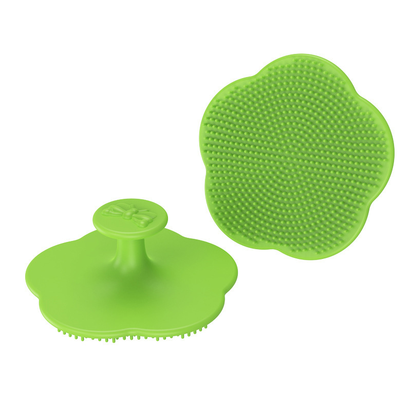 1Pc Baby Bath Brush Cute Infant Fetal Head Fat Cleaning Silicone Brush Newborn Soft Hair Comb Head Massager Baby Care Accessorie
