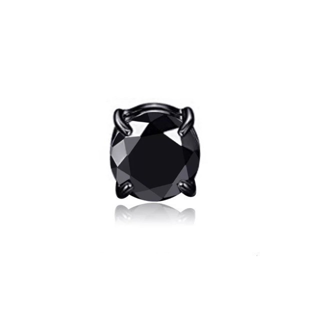 ZS 1 Pair Magnetic Clip-on Earrings Black Blue CZ Crystal Ear Clip Heart Star No-Pierced Stud Earring No Piercing Jewelry 4-8MM
