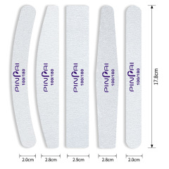 5Pcs/Lot Nail File Mix Color Limas 80/100/150/180/240 Grit Professional Sandpaper Cuticle Remover Buffer Files Manicure Tool Set