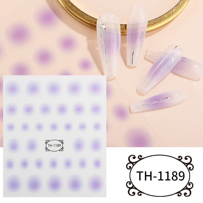 Gradient Nail Sticker 3D Jelly Red Pink Blush Sliders Cute Ombre Nail Design Japanese Style Translucent Gel Polish Wraps Decal
