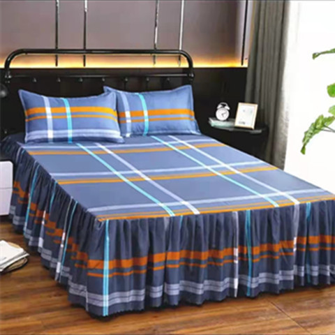 Bed Skirt Cotton Bedspread Set Embroidery Bed Dress Pillow Cases 3 Pieces/Set For King/Queen Double 1.5/1.8/2M Sheet Cover