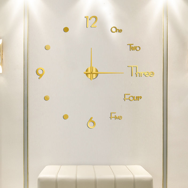 DIY Modern Design Large Wall Clock Fashion Decorative Living Room Wall Clock Home Decoration Clocks Decor Decoration for Bedroom