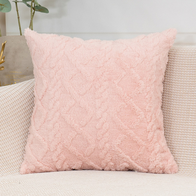 Pillowcase Decorative Home Pillows White Pink Retro Fluffy Soft Throw Pillowcover For Sofa Couch Cushion Cover 45x45 Pillow Hugs
