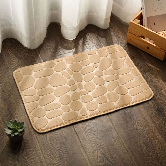 Mat Non-slip Carpets Cobblestone Embossed Bathroom Bath In Wash Basin Bathtub Side Floor Rug Shower Room Doormat Memory Foam