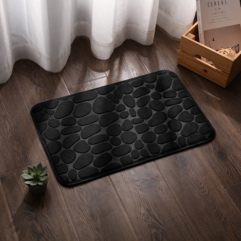 Mat Non-slip Carpets Cobblestone Embossed Bathroom Bath In Wash Basin Bathtub Side Floor Rug Shower Room Doormat Memory Foam