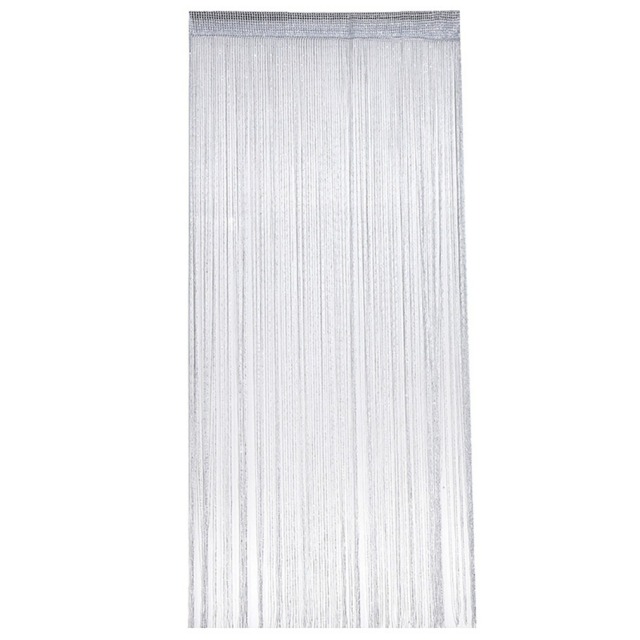Glitter Door String Curtain Silver Ribbon Shiny Tassel Flash Line Curtain Valance for Window Room Home Decoration