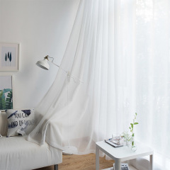 Shading Solid White Sheer Curtains for Living Room Decoration Window Curtains for Kitchen Modern Tulle Voile Organza Curtains