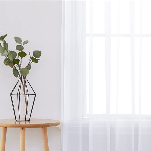 Shading Solid White Sheer Curtains for Living Room Decoration Window Curtains for Kitchen Modern Tulle Voile Organza Curtains