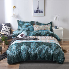 Boho Plain Print Quilt Cover Pillowcase 3PC Set постельное бельё евро King Size Bedding Set European Style Duvet Cover Set